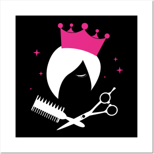 Hairdresser Logo Team Hairdressing Salon Posters and Art